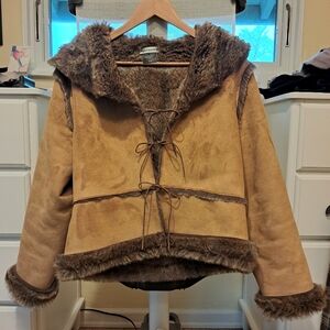 Tan Faux Fur Women's Jacket